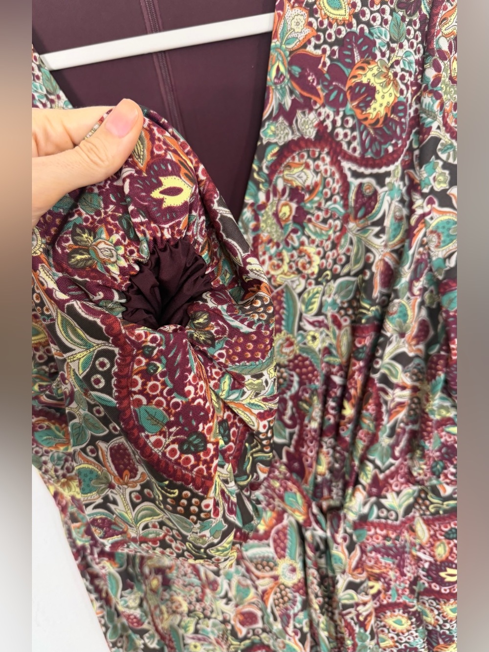 Lauren Ralph Lauren Floral Jersey Tie Front Midi Dress Wrap Style Size 16 - Picture 8 of 16